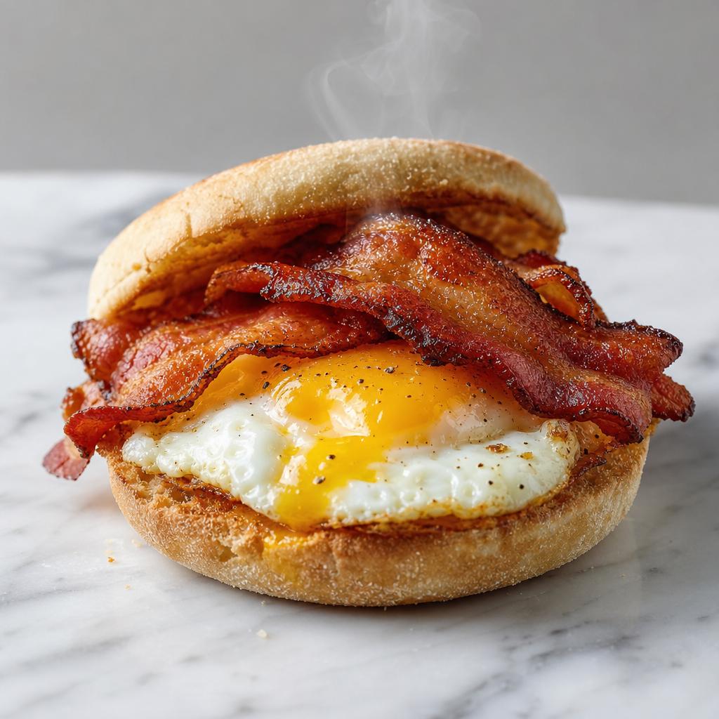 Bacon & Egg English Muffin from Heir's Pears
