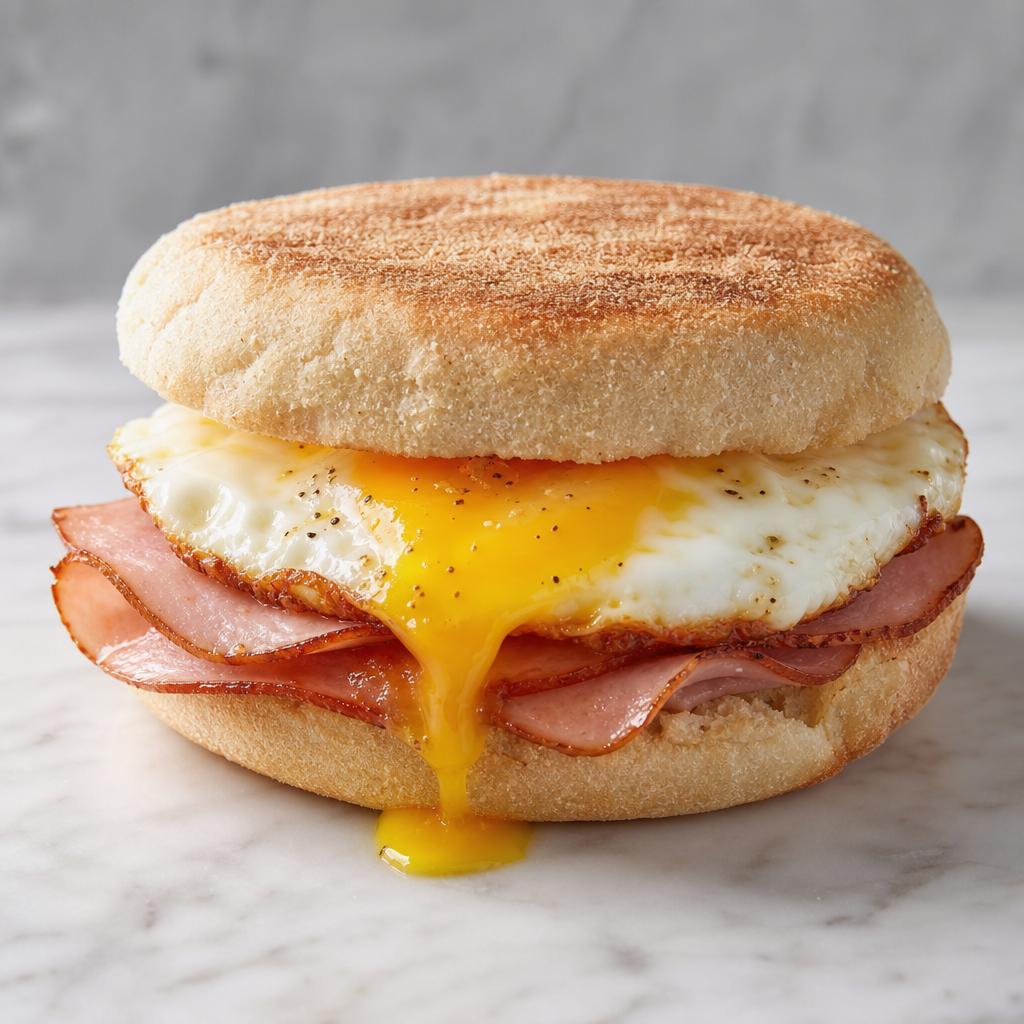 Ham & Egg English Muffin from Heir's Pears
