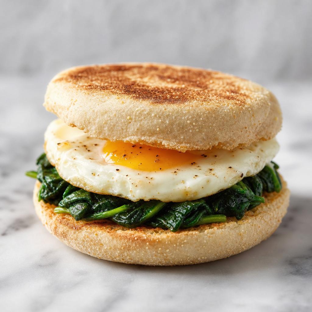 Spinach & Egg English Muffin from Heir's Pears