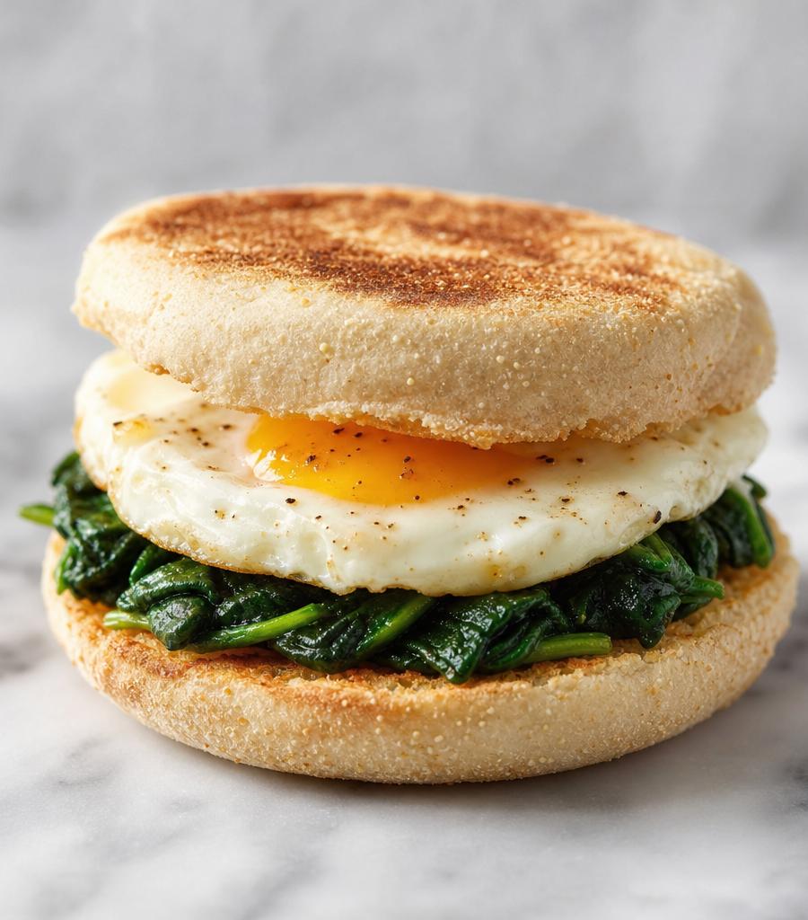 Spinach & Egg English Muffin